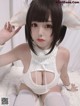 Coser @ 蜜汁 猫 裘 Vol.043: 白丝 毛衣 (40 photos + 3 videos)