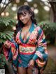 A woman in a kimono posing for a picture.